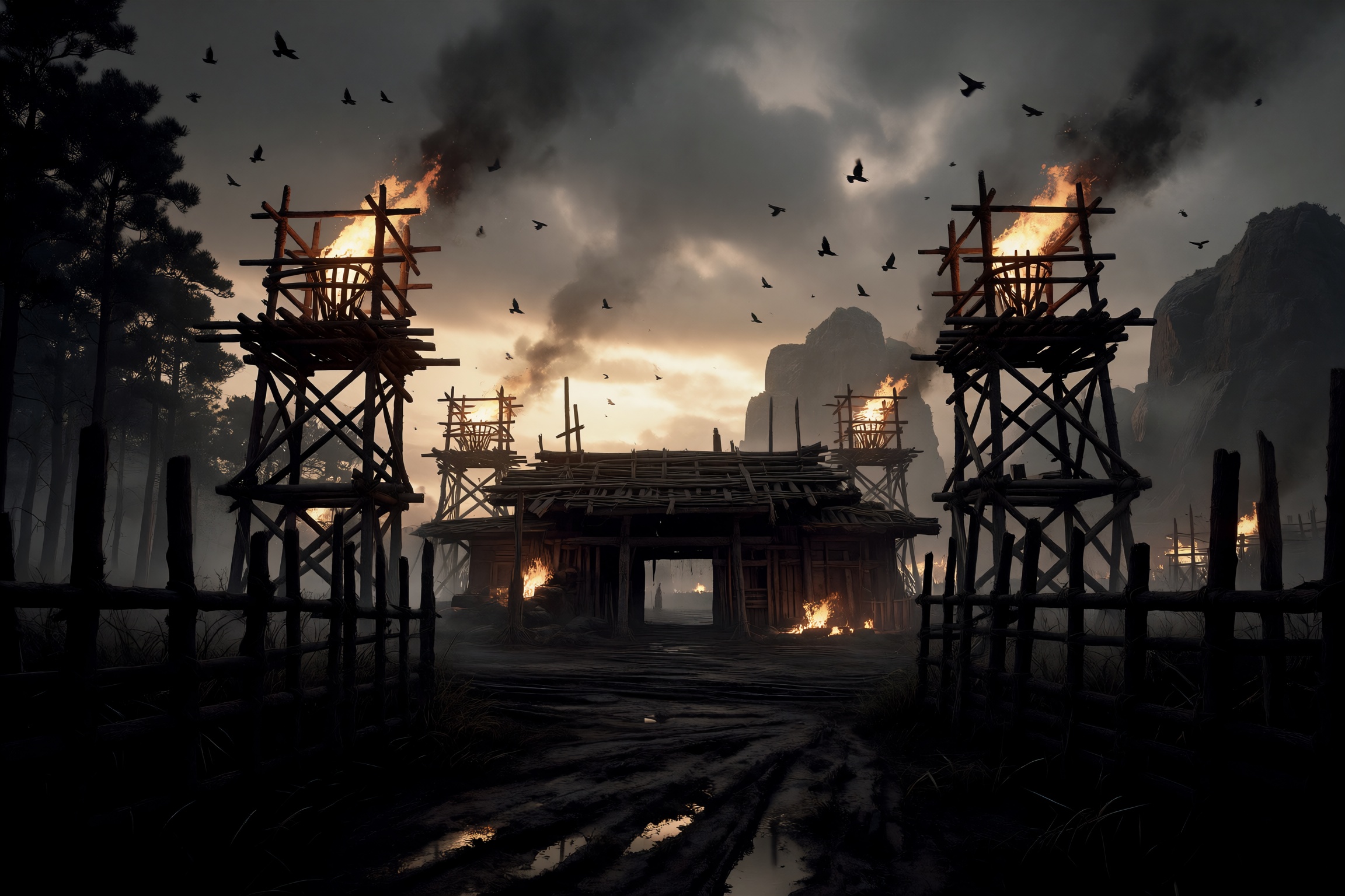 Ghost of Tsushima Style,  scenery,  no humans on Tensor.Art