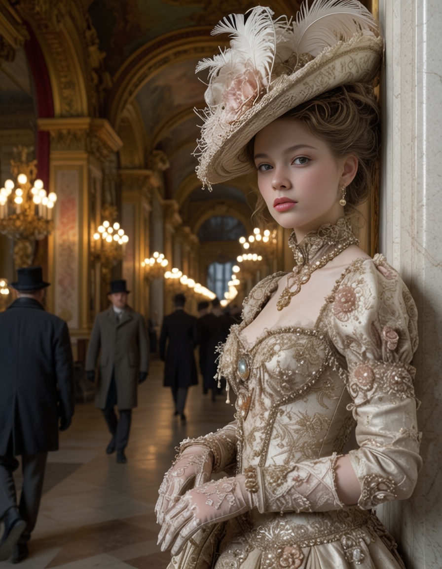 ehaddetail,  ehcomposition,  hyper-realistic cinematic portrait of a stunning young woman in Belle Époque Paris on Tensor.Art