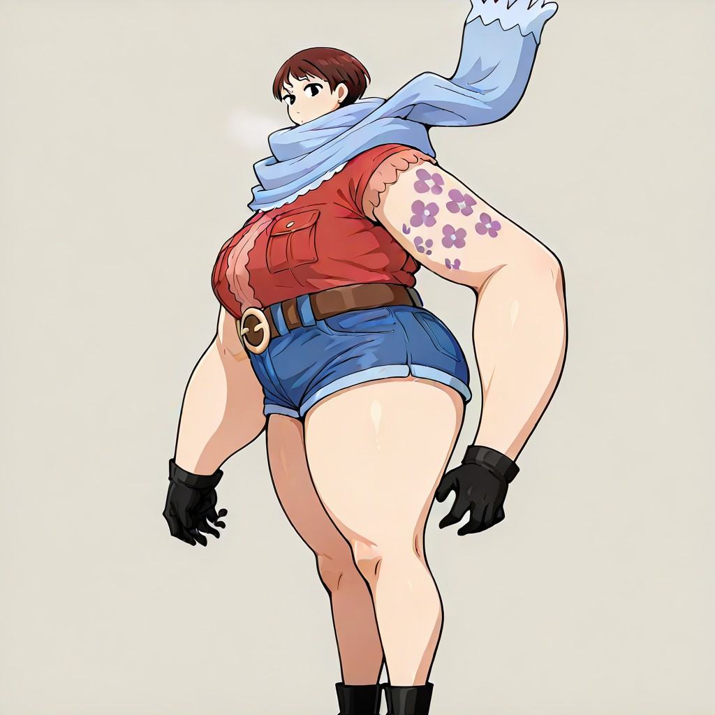chrltt_mapl3,  black eyes,  thick woman on Tensor.Art