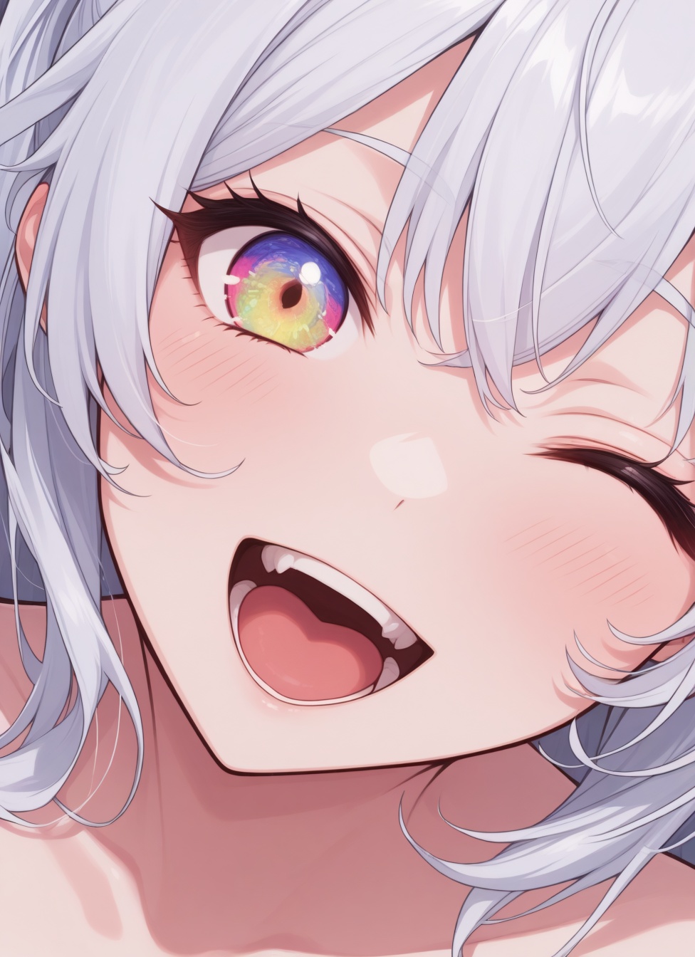 1girl,  solo,  white hair on Tensor.Art