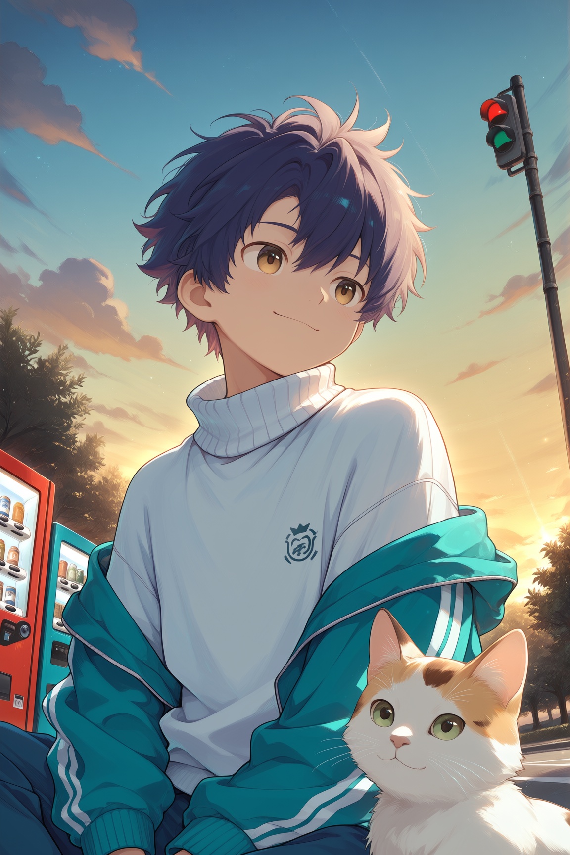 1boy,  solo,  smile on Tensor.Art