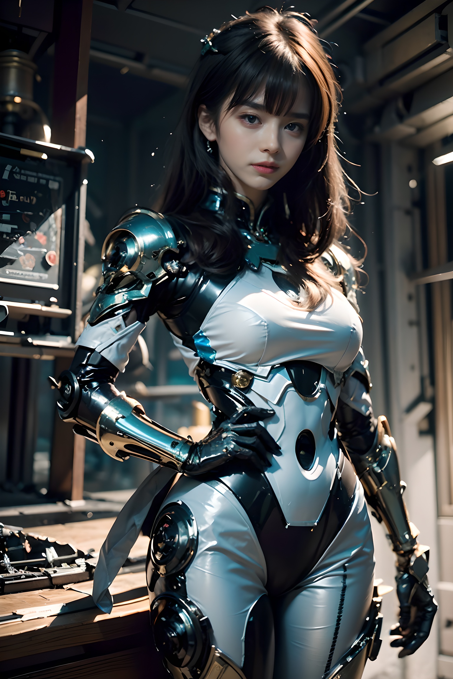 (1girl:1.3),full_body,blue and red mechs,gundam,highly realistic,glassy translucence,graceful poses,blink-and-you-miss-it detail,Sci-fi light effects,(Illuminated circuit board:1.6),<lora:GFmatch2_v12:0.6>, <lora:GFmatch_20230814163515:0.8>