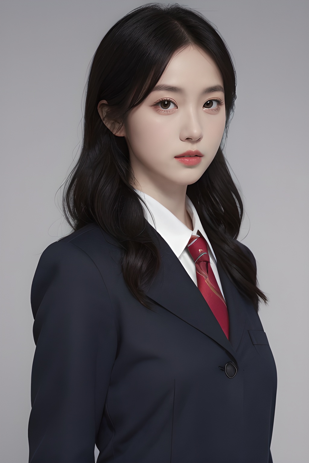 <lora:0807_06:0.7>,simple background,adapted_uniform,, 1girl,realistic,masterpiece, best quality, photorealistic, HDR,detail