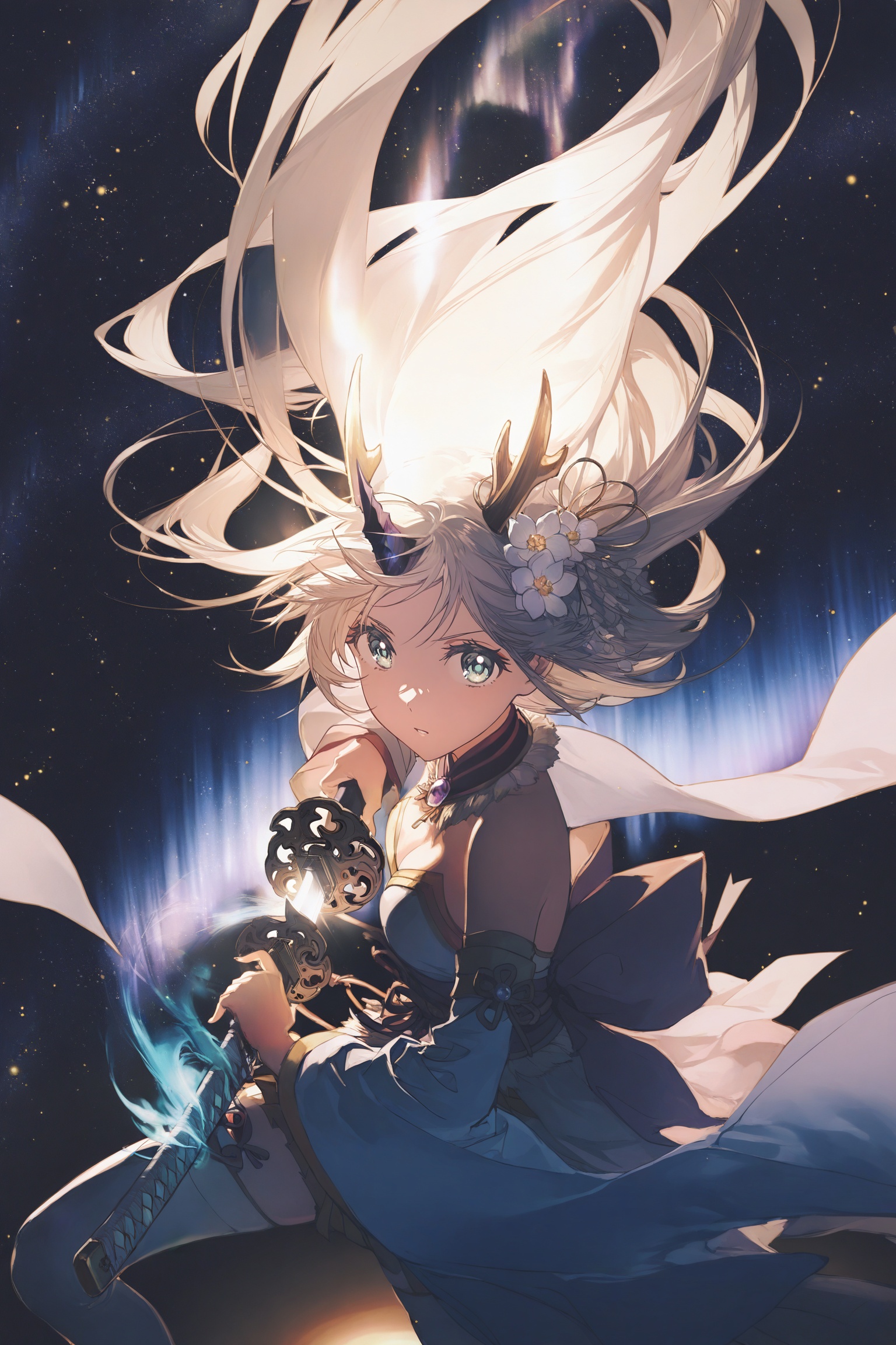 rellahuafeng,  1girl,  holding katana on Tensor.Art