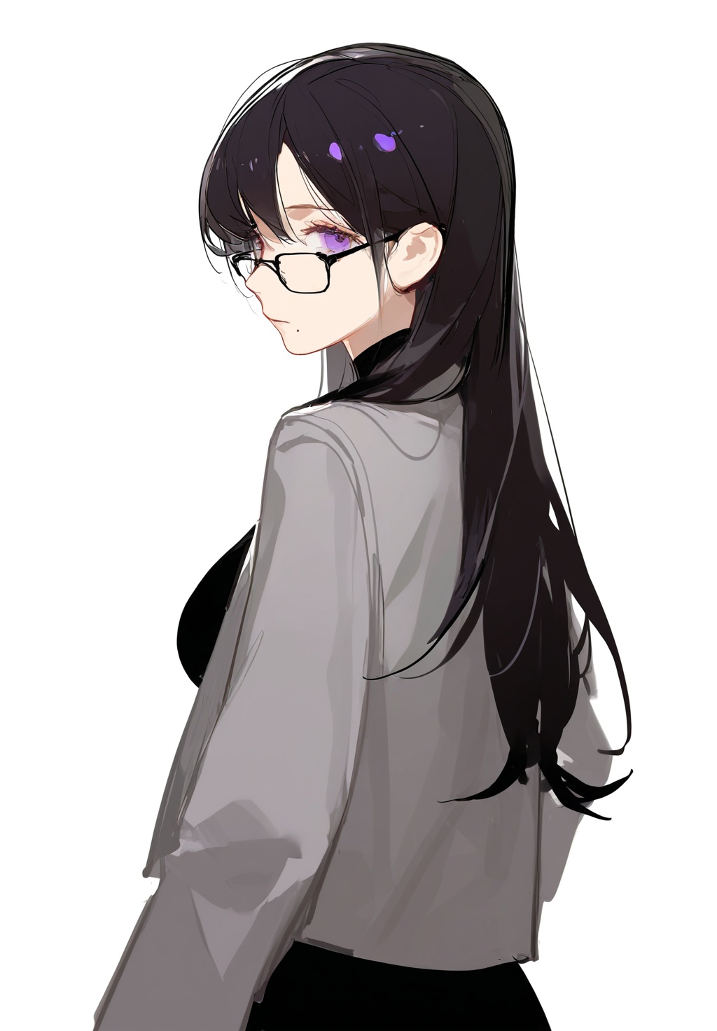 1girl,  solo,  glasses on Tensor.Art
