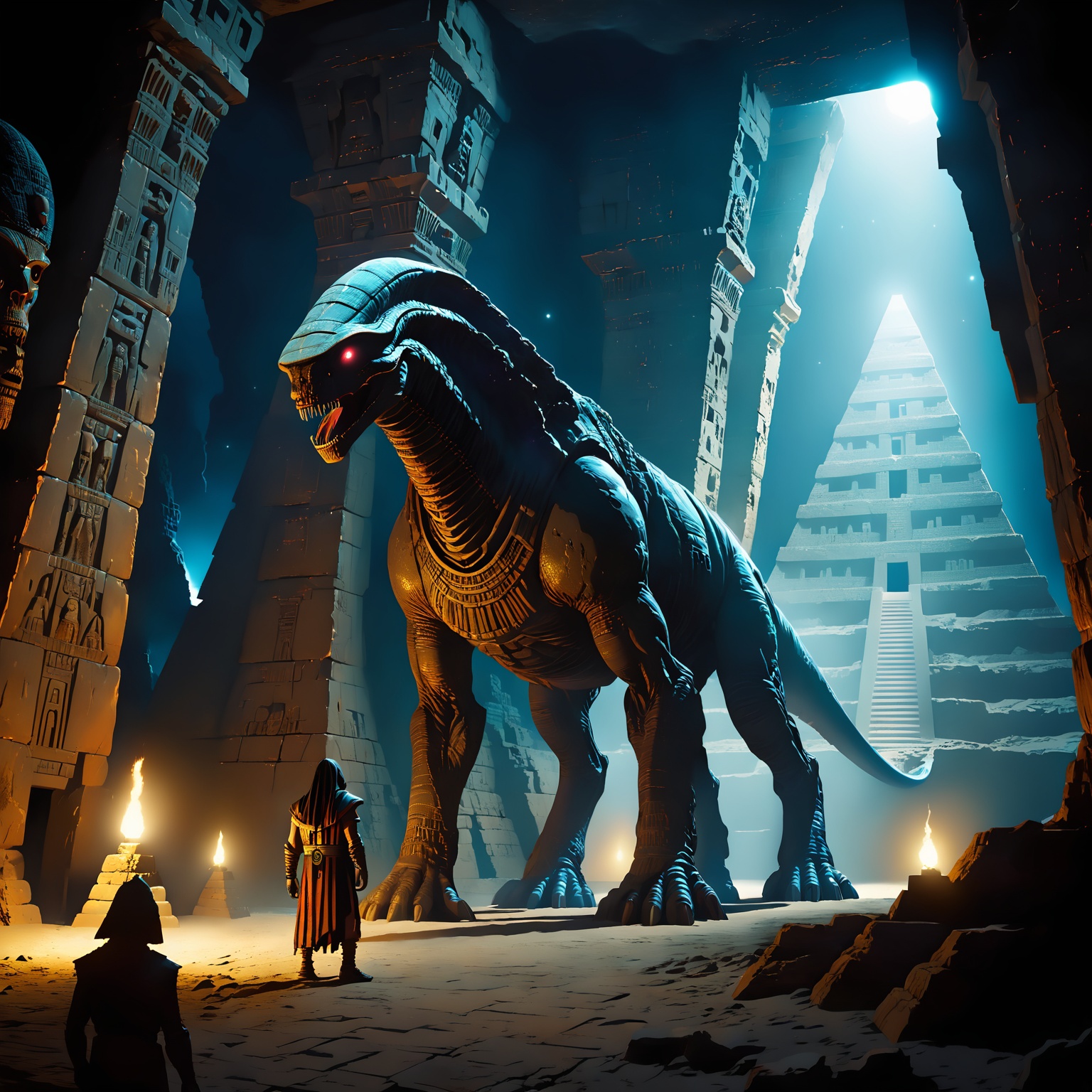 cinematic film still nodf_xl,  high quality,  Ancient alien creature on Tensor.Art