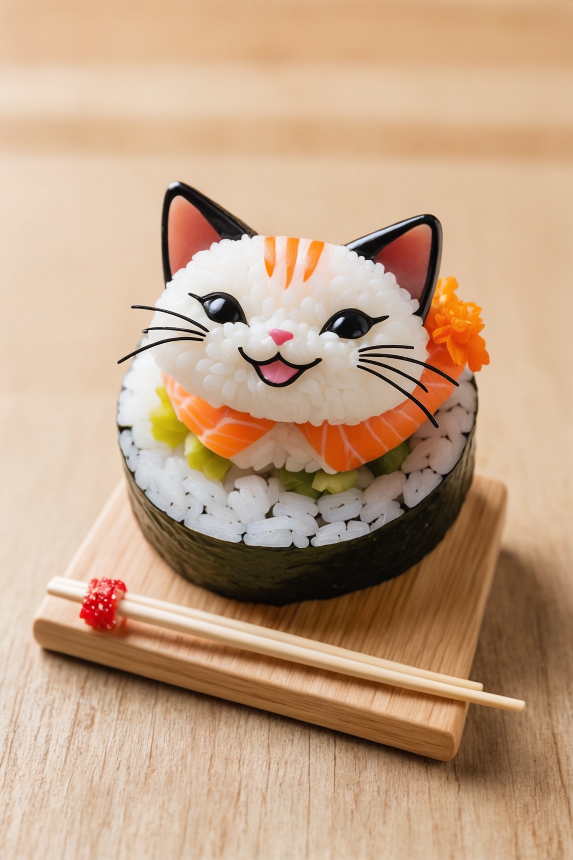 a smiling sushi cat on Tensor.Art