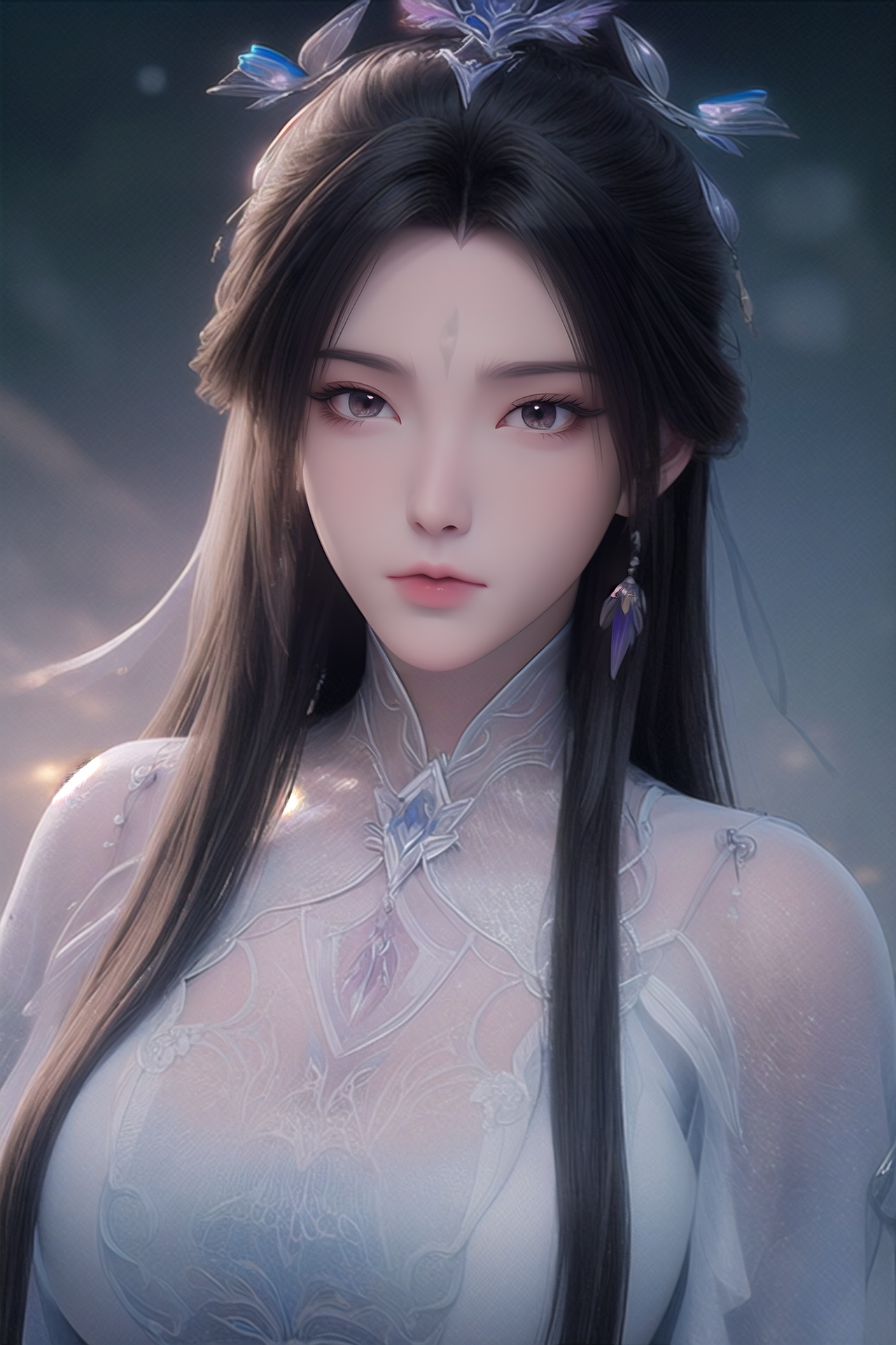 comic <lora:luxueqiCN:1>,luxueqi,1girl,solo,jewelry,hair ornament,crystal earrings,earrings,long hair,black hair,forehead mark,upper body,crystal,crystal hair ornament,alpha transparency,see-through,hair bun,dress,white dress,facial mark,realistic,expressionless,single hair bun,closed mouth,(snowflakes:1.2),sky,glaring,(abomasnow:1.2),(wind:1.2),highres,absurdres,huge filesize,wallpaper,colorful,fantasy,best quality,masterpiece,illustration,an extremely delicate and beautiful,extremely detailed,CG,unity,8k wallpaper,Amazing,finely detail,masterpiece,best quality,official art,extremely detailed CG unity 8k wallpaper,absurdres,incredibly absurdres,huge filesize,ultra-detailed,highres,extremely detailed,beautiful detailed girl,extremely detailed eyes and face,beautiful detailed eyes,light on face, . graphic illustration, comic art, graphic novel art, vibrant, highly detailed