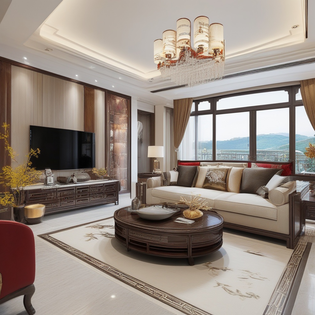 masterpiece,best quality,HD,High Quality,<lora:new china style-000006:0.6>,new china style,no humans,Living room,