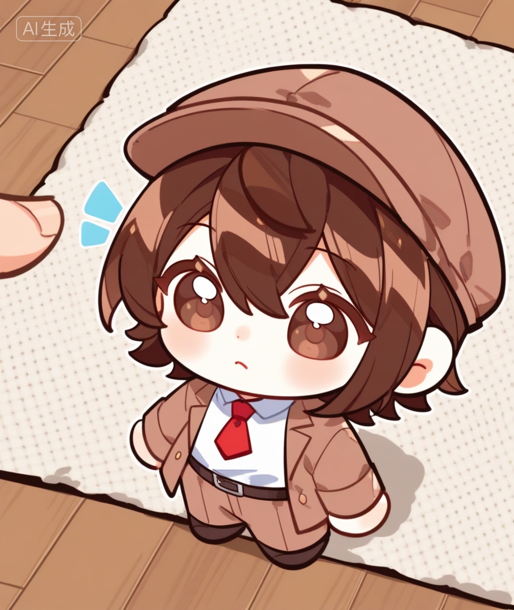 chibi,masterpiece,best quality,high detail,Realistic anime style,a drawing of a handsome young man,Newsboy cap brimWorn welcome mat,, Negative prompt: (text:1.6),username,logo,(low quality, worst quality:1.4),(bad anatomy),(inaccurate limb:1.2),bad composition,inaccurate eyes,extra digit,fewer digits,(extra arms:1.2),,nsfw, Steps: 20, Sampler: Euler a, CFG scale: 7.0, Seed: 3096300989, Size: 1024x1216, Model hash: fe1361c879, Model: illustrious_v20_1.safetensors, Denoising strength: 0.0, RNG: CPU, Lora 1: Art-山楂糖, Lora Hash 1: 0b6112434b, Lora Weight 1: 0.8, vae_name: automatic