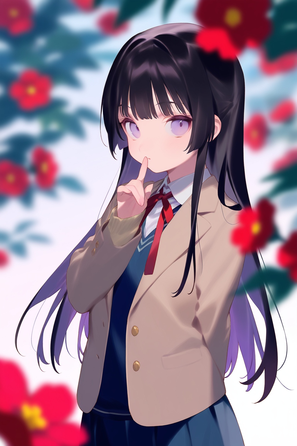 1girl,  solo,  flower on Tensor.Art