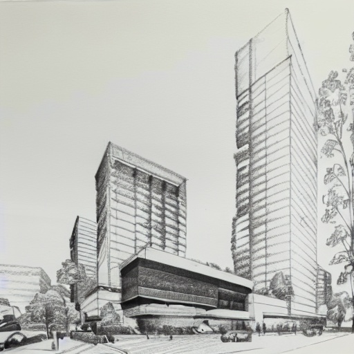 Pencildrawing,Riverside Hotel Building,Line,Monochrome,Sketches,