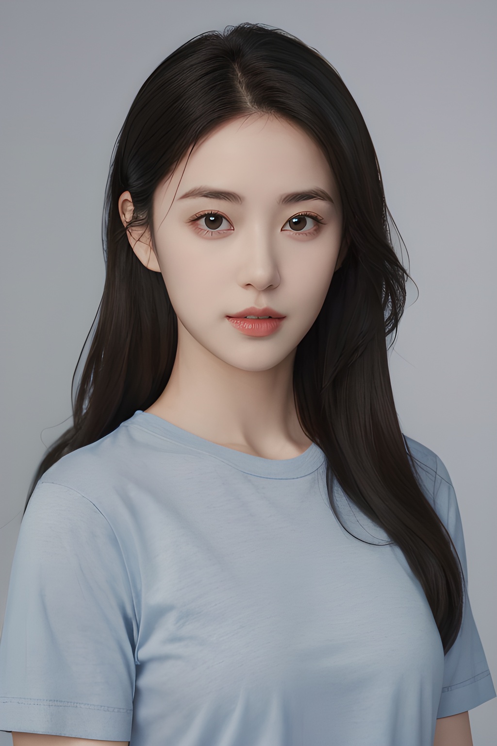 <lora:0808_07:0.7>,simple background,casual T-shirts,, 1girl,realistic,masterpiece, best quality, photorealistic, HDR,detail
