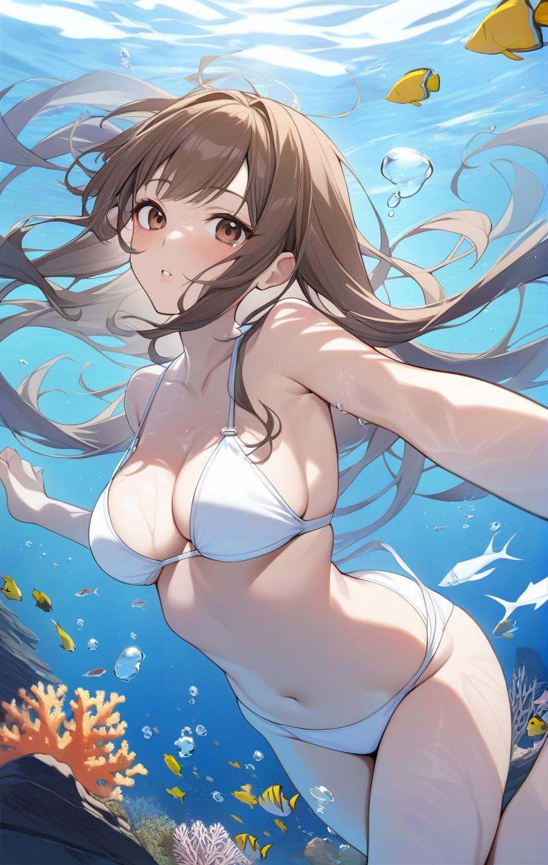 1girl,  brown hair,  brown eyes on Tensor.Art
