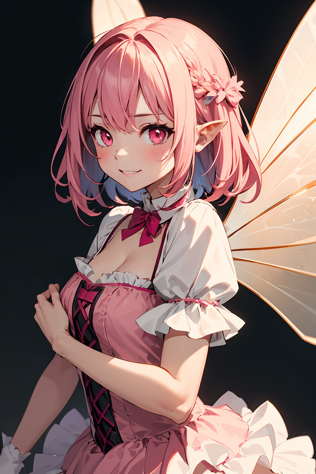 1 girl,  pink hair,  portrait on Tensor.Art