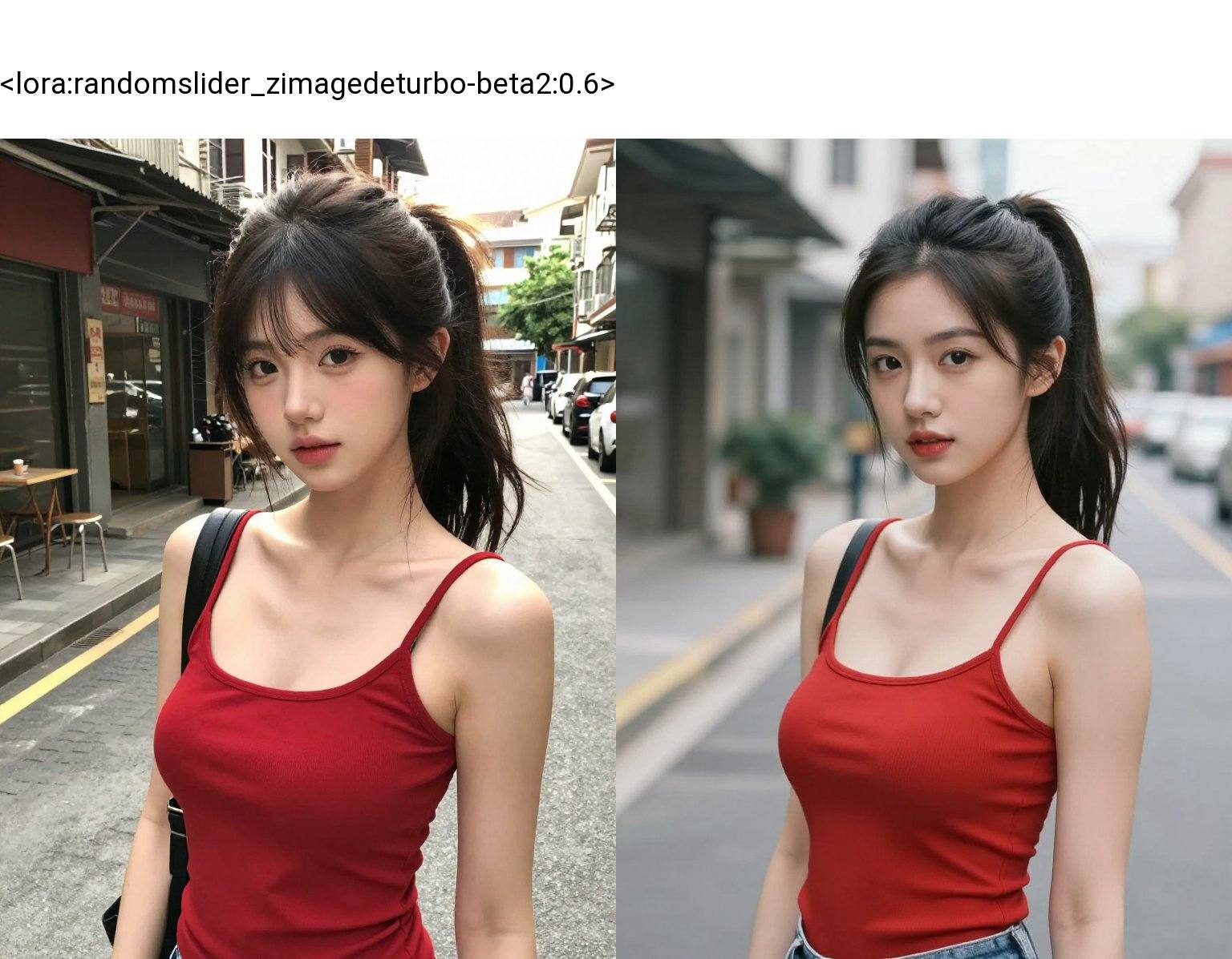 1girl,  street,  cleavage on Tensor.Art