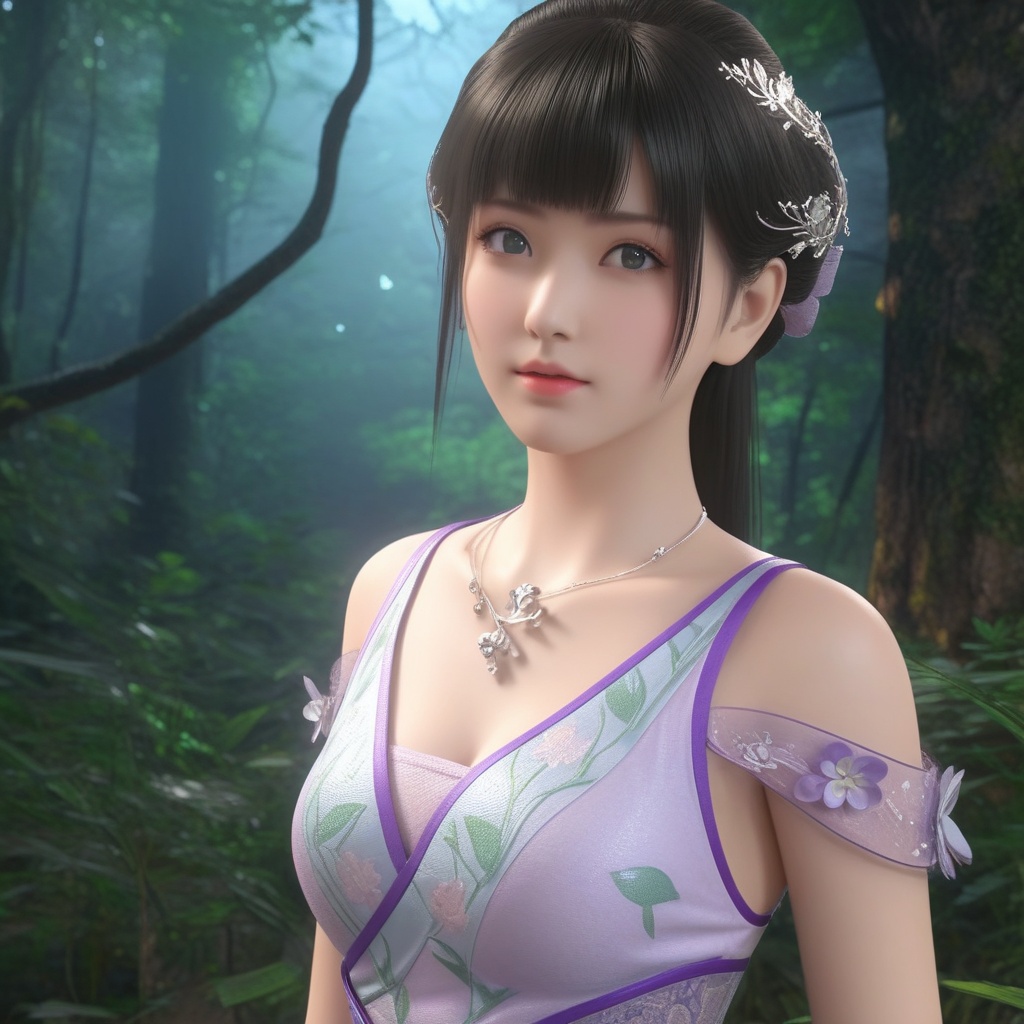 <lora:709-DA-XL-斗破苍穹-小医仙:0.8>(,1girl, ,best quality, ),looking at viewer,  ,ultra detailed background,ultra detailed background,ultra realistic 8k cg,(masterpiece:1.2),(best quality:1.2),(ultra detailed:1.2),(official art:1.3),(beauty and aesthetics:0.8),detailed,(intricate:0.8),(highly detailed),(solo),delicate countenance,1girl,fancy,(glassy texture:1.2),(crush:1.2),8k,accessory,tattoo,(transparent:1.1),gown,energy encirclement,instant,in the twinkling of an eye,upper body,woman in a mythical forest, masterpiece, perfect face, intricate details, horror theme, raw photo, photo unp(cleavage),, 
