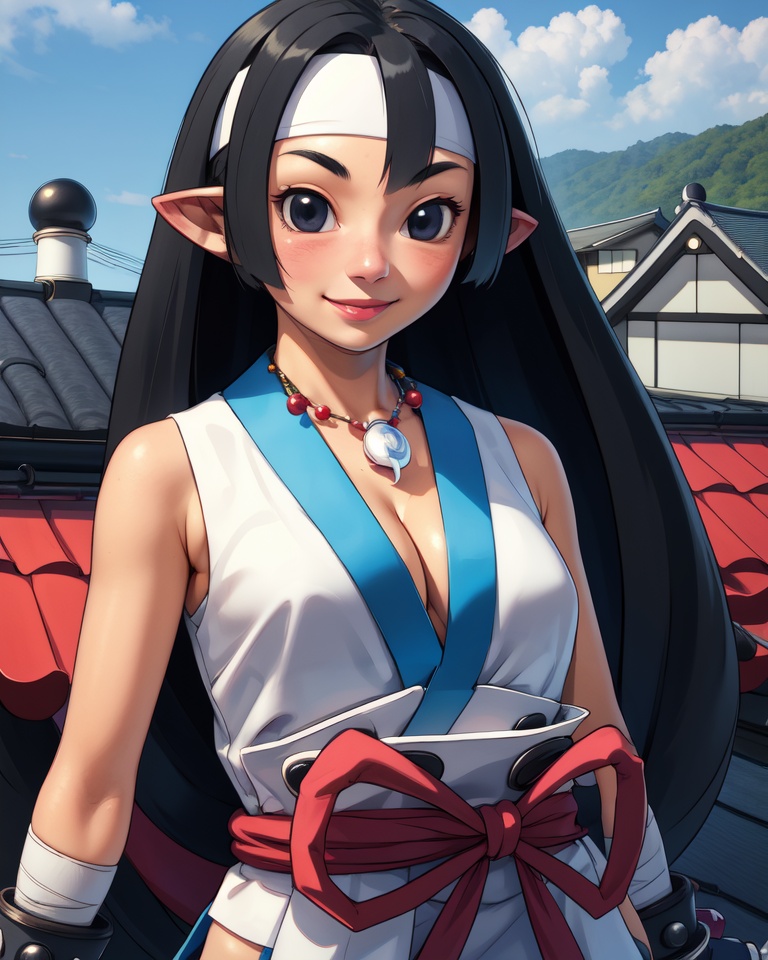 Yukimaru,  black eyes,  low-tied long hair on Tensor.Art
