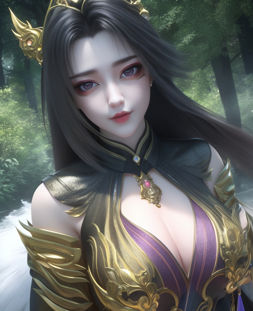 <lora:549-DA-百炼成神-司妙玲:0.8>(,1girl, ,best quality, ),looking at viewer,  ,ultra detailed background,ultra detailed background,ultra realistic 8k cg,(masterpiece:1.2),(best quality:1.2),(ultra detailed:1.2),(official art:1.3),(beauty and aesthetics:0.8),detailed,(intricate:0.8),(highly detailed),(solo),delicate countenance,1girl,fancy,(glassy texture:1.2),(crush:1.2),8k,accessory,tattoo,(transparent:1.1),gown,energy encirclement,instant,in the twinkling of an eye,upper body,woman in a mythical forest, masterpiece, perfect face, intricate details, horror theme, raw photo, photo unp(cleavage),,
