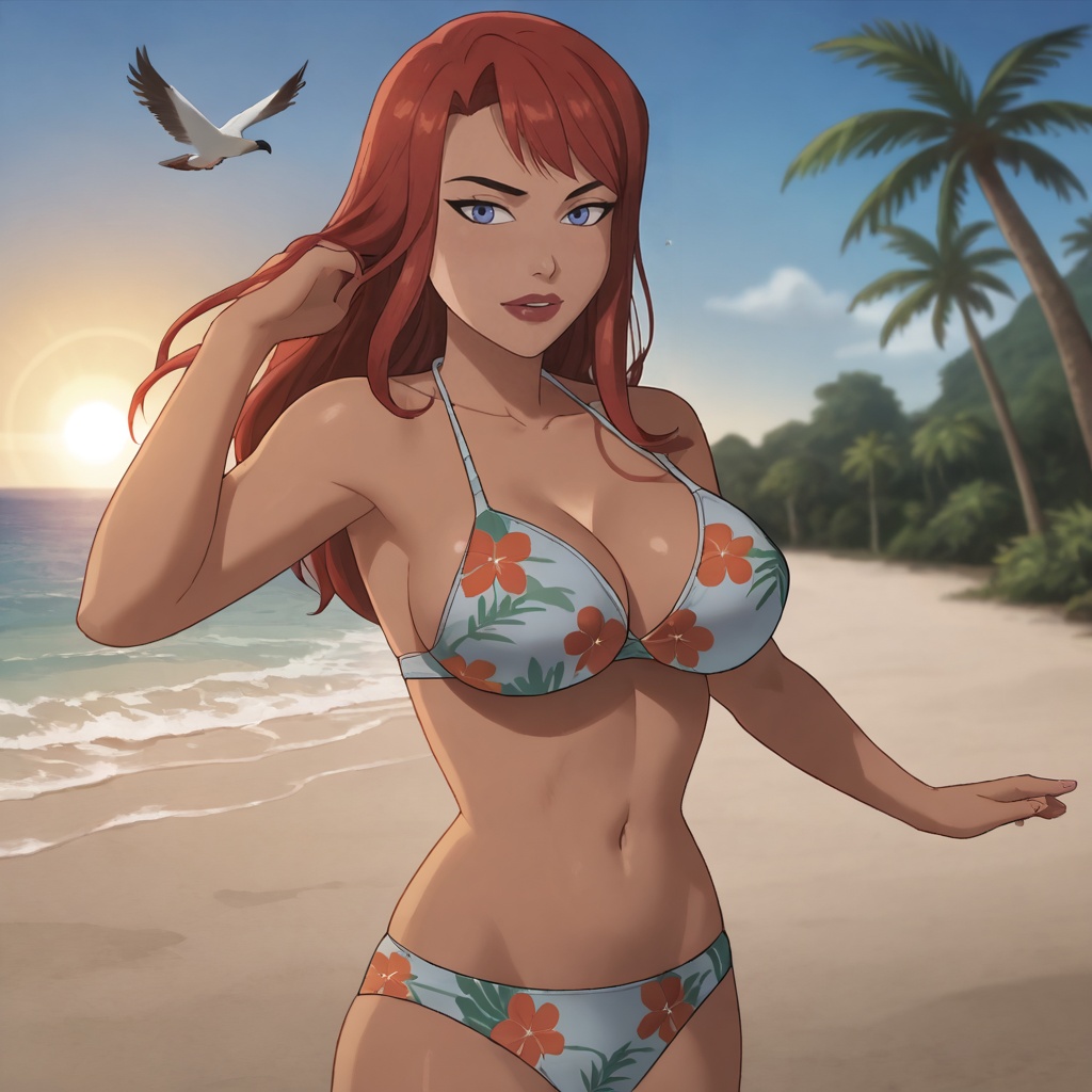 barbarakillingjoke,  1girl,  red hair on Tensor.Art