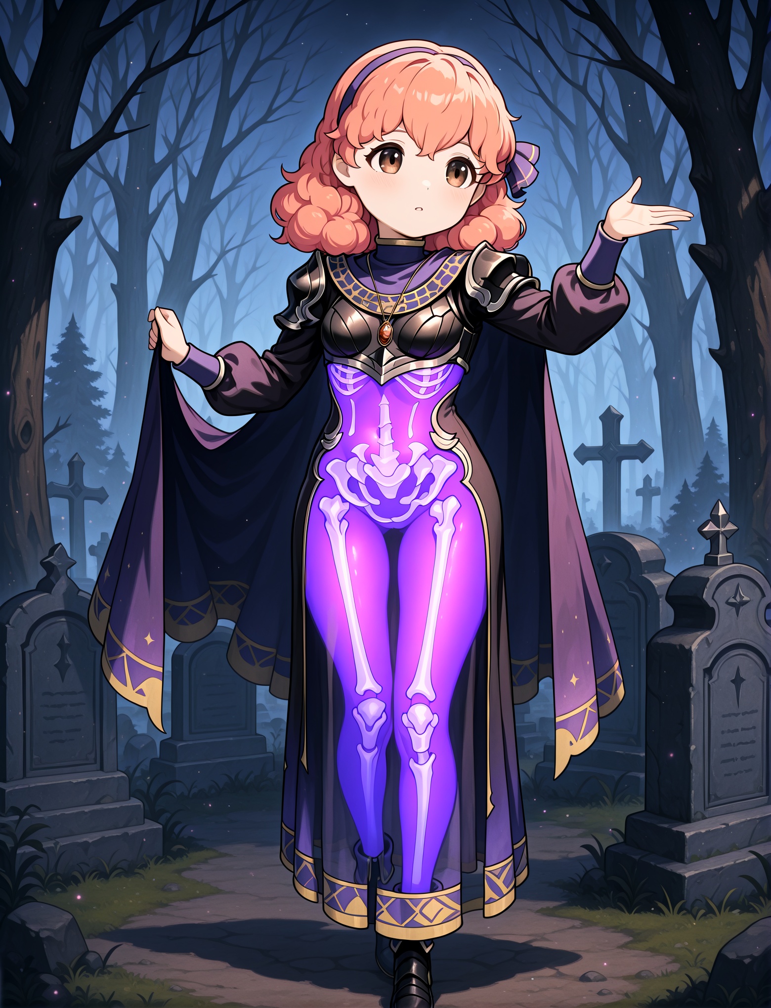 dark night,  graveyard,  withered forest on Tensor.Art