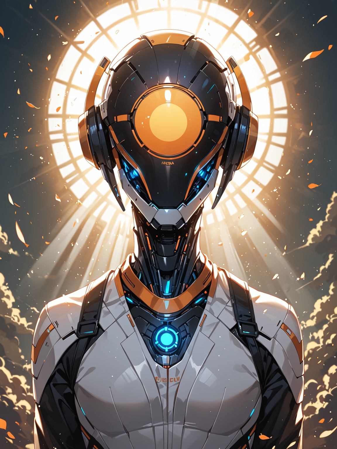 noface robot ponyxl,  The sun's rays create a lively ambiance,  score_9 on Tensor.Art