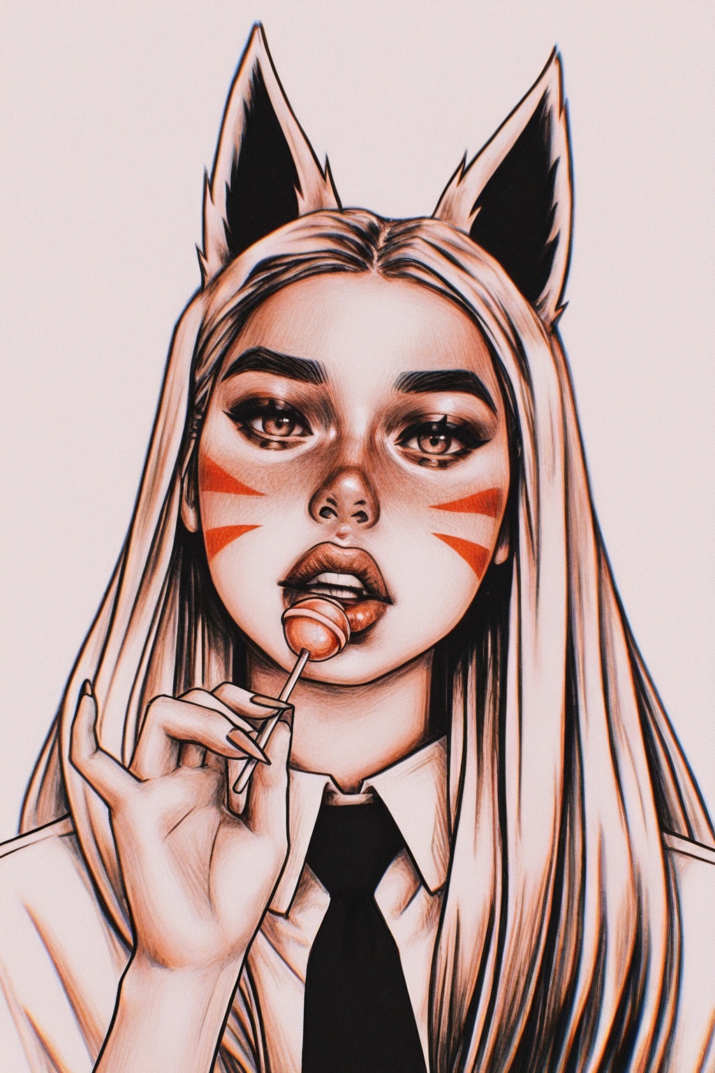 h1s,  1girl,  food by MissFidonyo on Tensor.Art