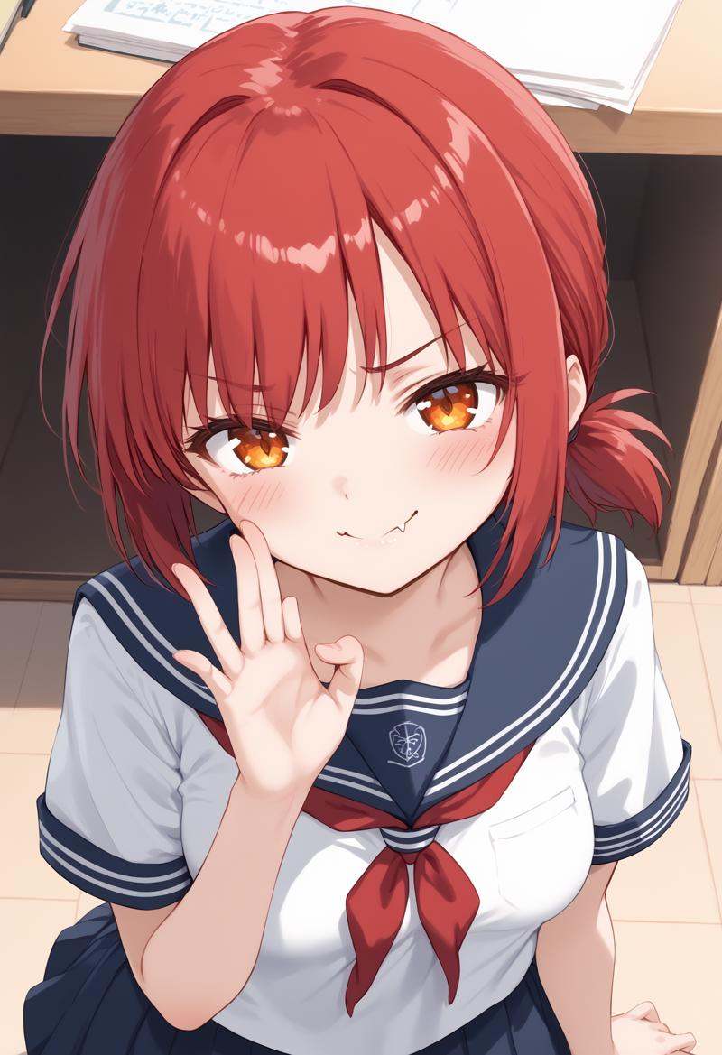 1girl,  medium breasts,  school uniform on Tensor.Art