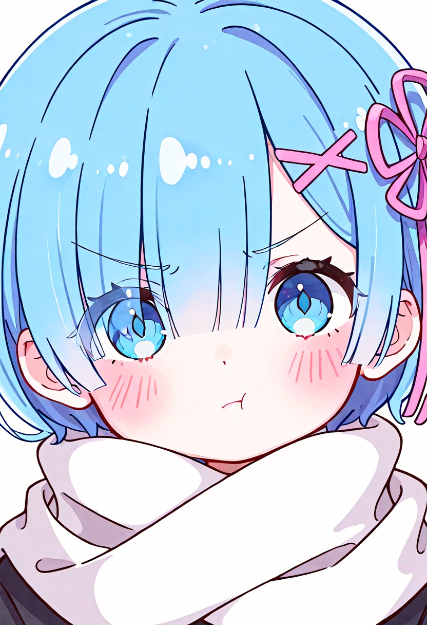 1girl,  rem (re:zero),  solo on Tensor.Art