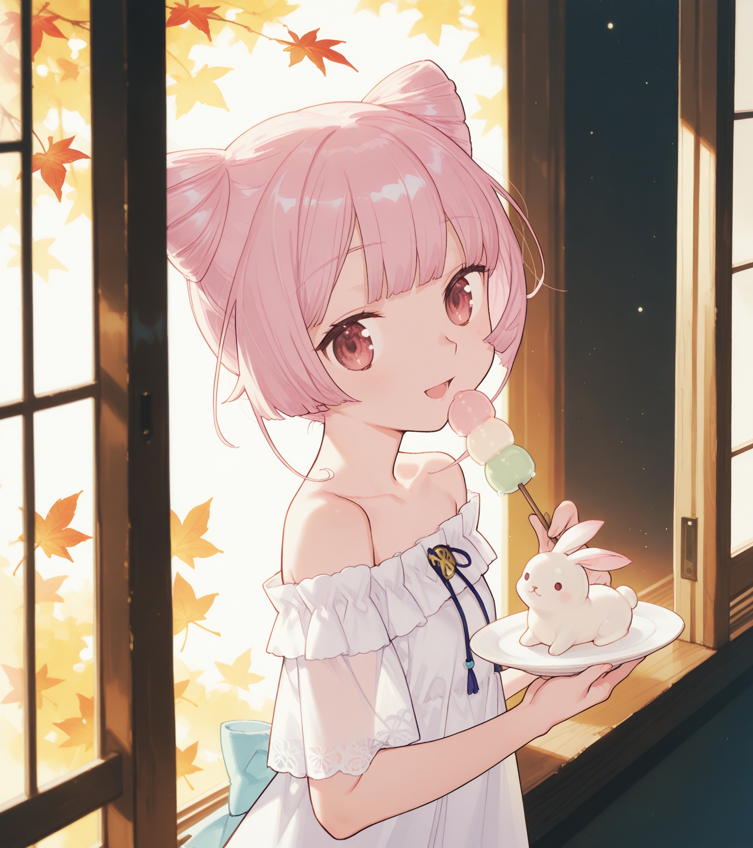 corneriaAt,  bow-shaped_hair,  cone_hair_bun on Tensor.Art