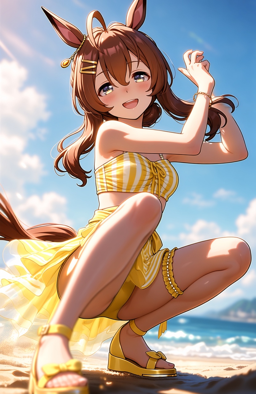mejiro bright \(umamusume\),  1girl,  horse ears on Tensor.Art