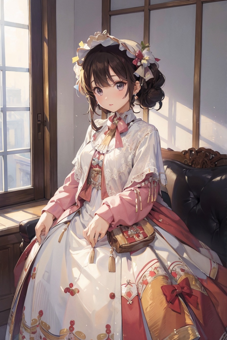 (((masterpiece))),(((best quality))),<lora:PDLX_汉洋折衷-1:1>,1girl,solo,dress,