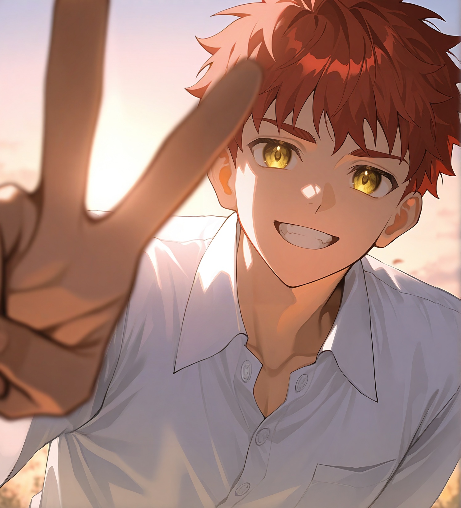 1boy,  solo,  emiya shirou on Tensor.Art