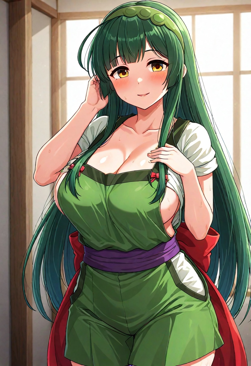 solo,  mature female,  touhoku zunko on Tensor.Art