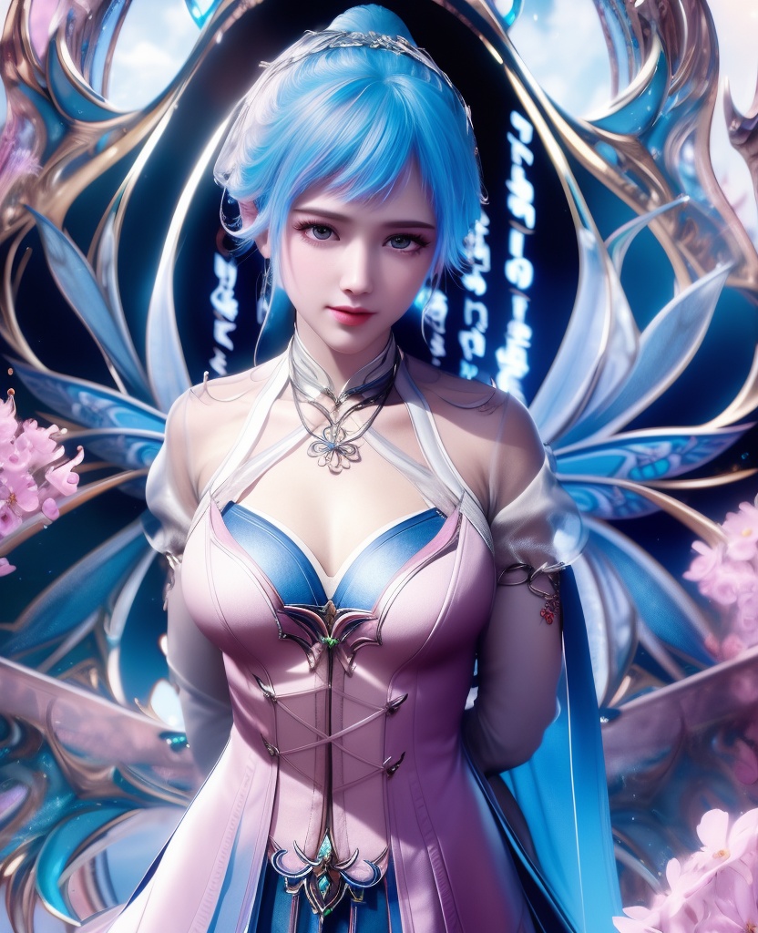 <lora:552-DA-斗罗大陆-唐舞桐-V2:0.8>(,1girl, ,best quality, ),looking at viewer,  ,,ultra detailed background,ultra detailed background,ultra realistic 8k cg,, ,masterpiece, (( , )),ultra realistic 8k cgSurrounded by strange, movie perspective, advertising style, Colorful background, splash of color A beautiful woman with delicate facial features,tattoo all over body, flower arms,from above,