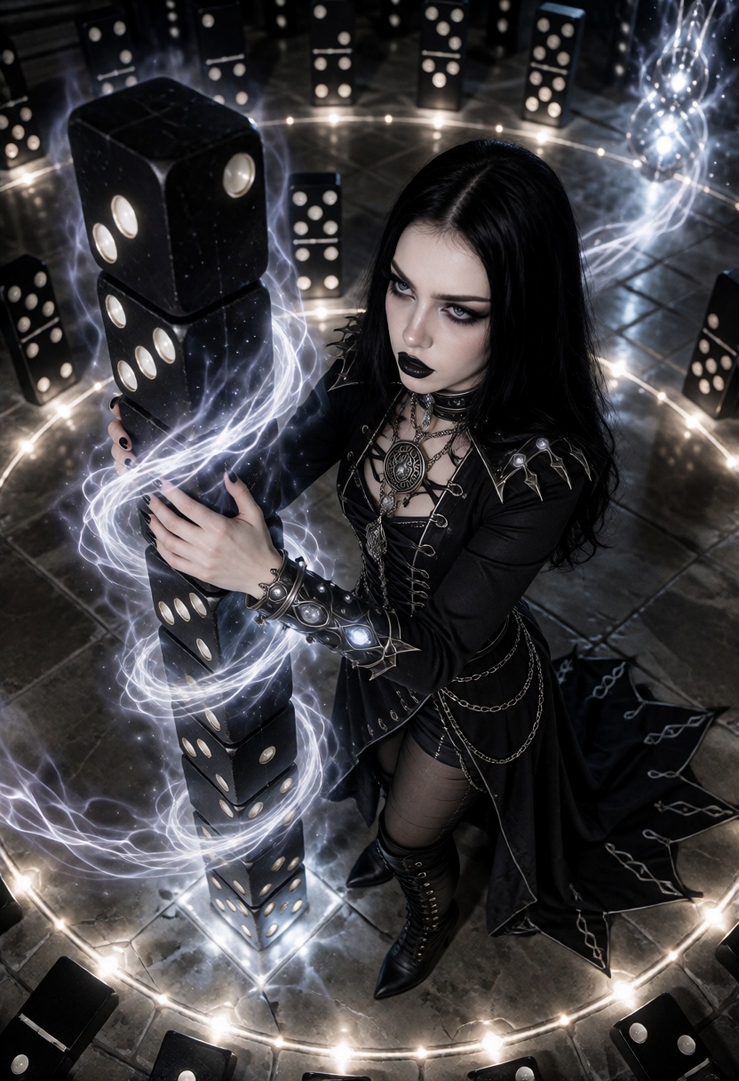 RavenX,  long jet-black hair with a clean center part,  smooth straight lengths on Tensor.Art
