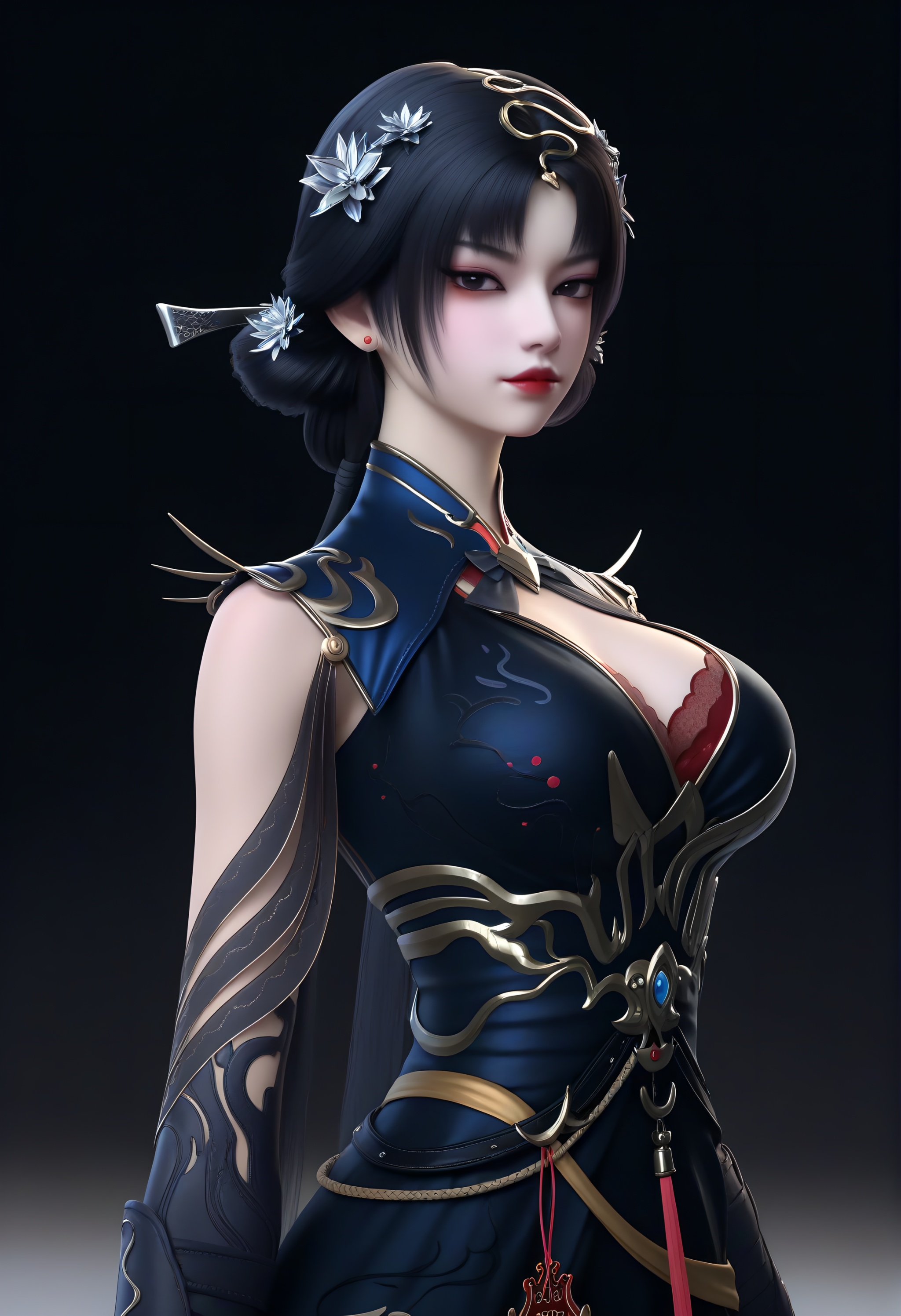 looking at viewer,  front view,  collarbone by 誠 on Tensor.Art