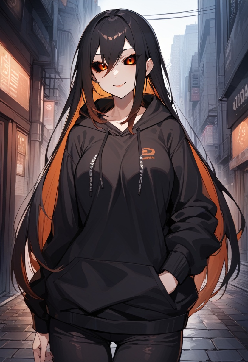 solo,  1girl,  blackhole-chan on Tensor.Art