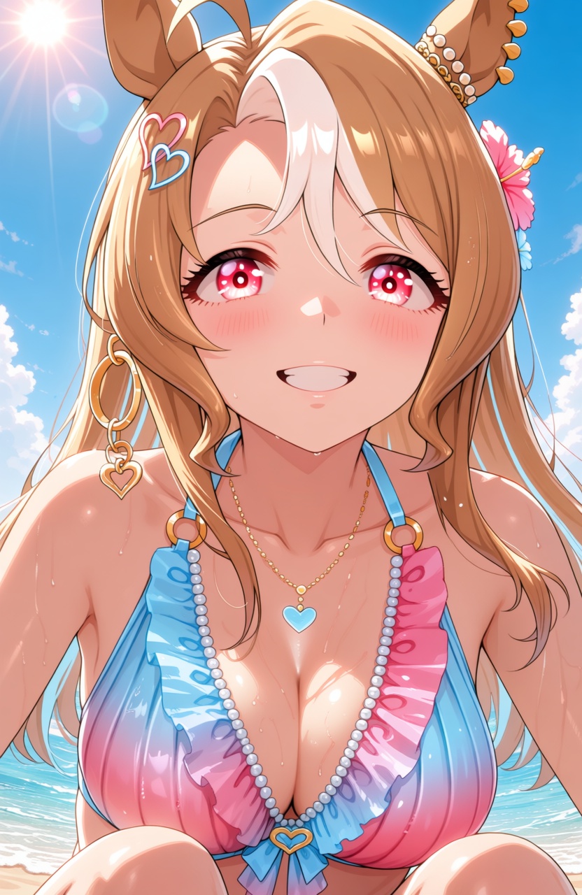 fusaichi pandora\(umamusume\),  1girl,  horse ears on Tensor.Art