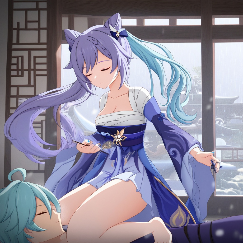 hanfu,  bandages,  laffey (azur lane) on Tensor.Art