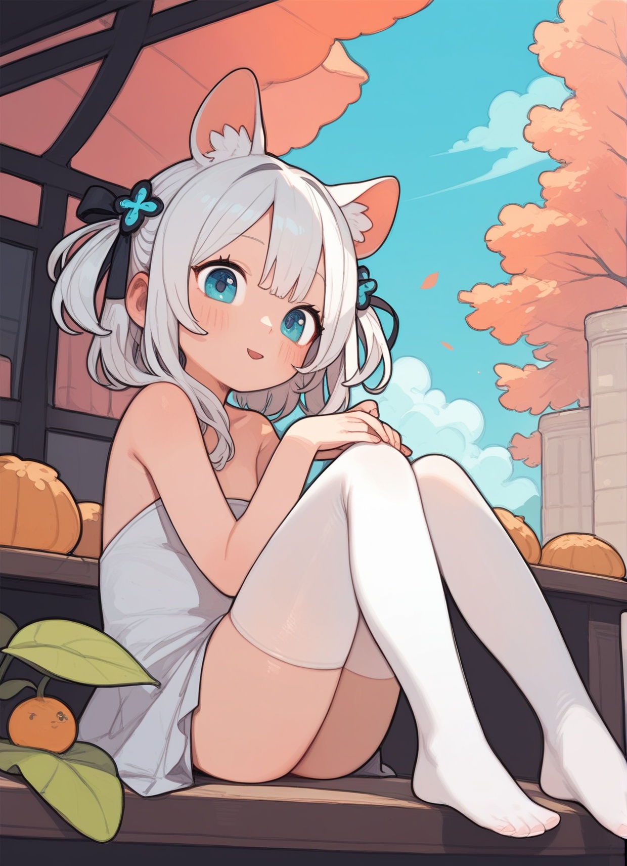 score_9,score_8_up,score_7_up,1girl,nude,white hair,white thighhighs,<lora:tpony-style-v2:0.8>,