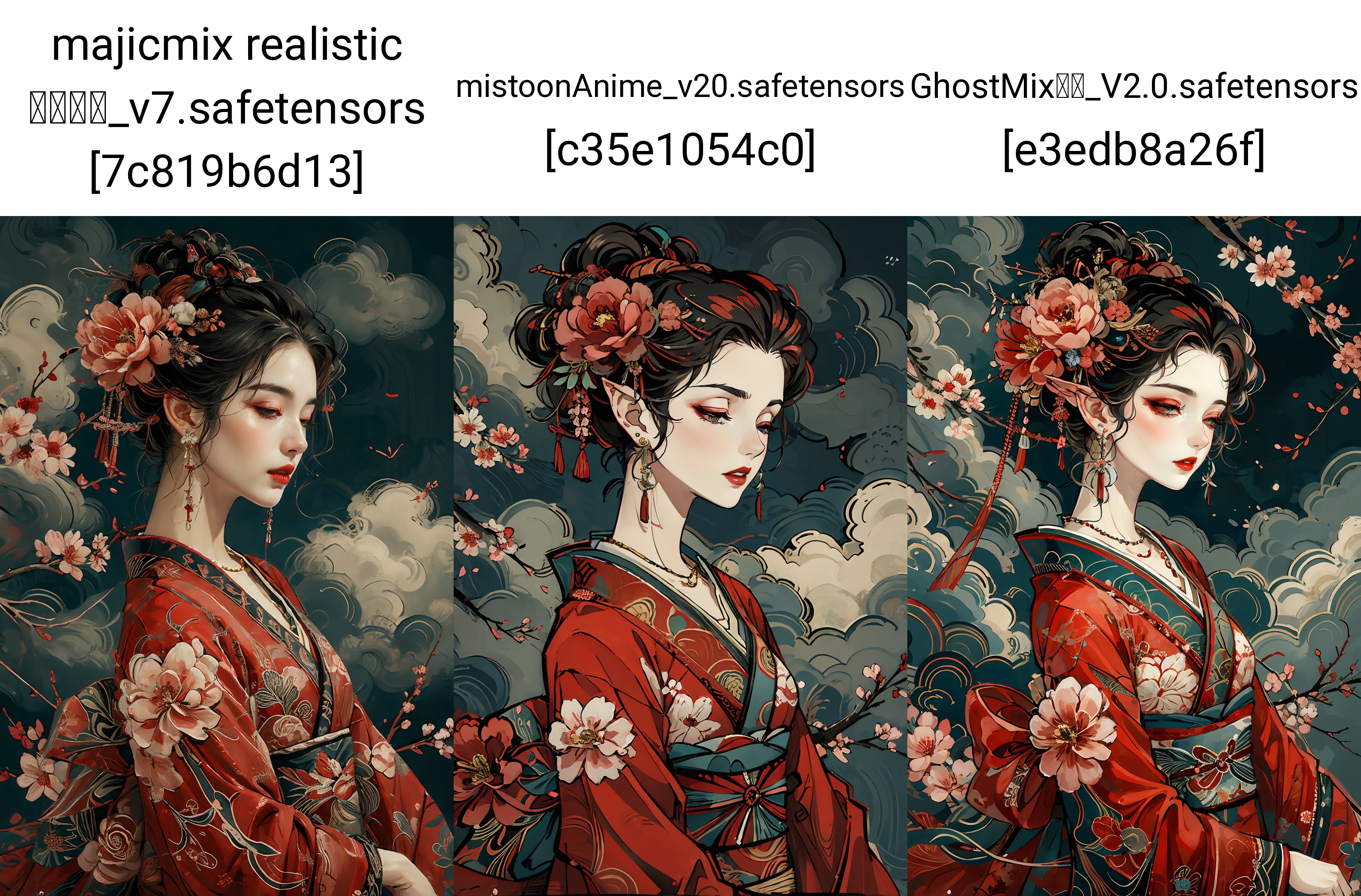 <lora:gongbi1.2-000006:0.8>,1girl, solo, jewelry, flower, hair ornament, earrings, black hair, kimono, makeup, japanese clothes, hair flower, sash, eyeshadow, red lips, necklace, red kimono, upper body, pointy ears, obi, peony \(flower\), lipstick, branch, floral print, half-closed eyes, kanzashi, pink flower, parted lips, pale skin,gongbi, masterpiece,best quality,highres,8k uhd,
