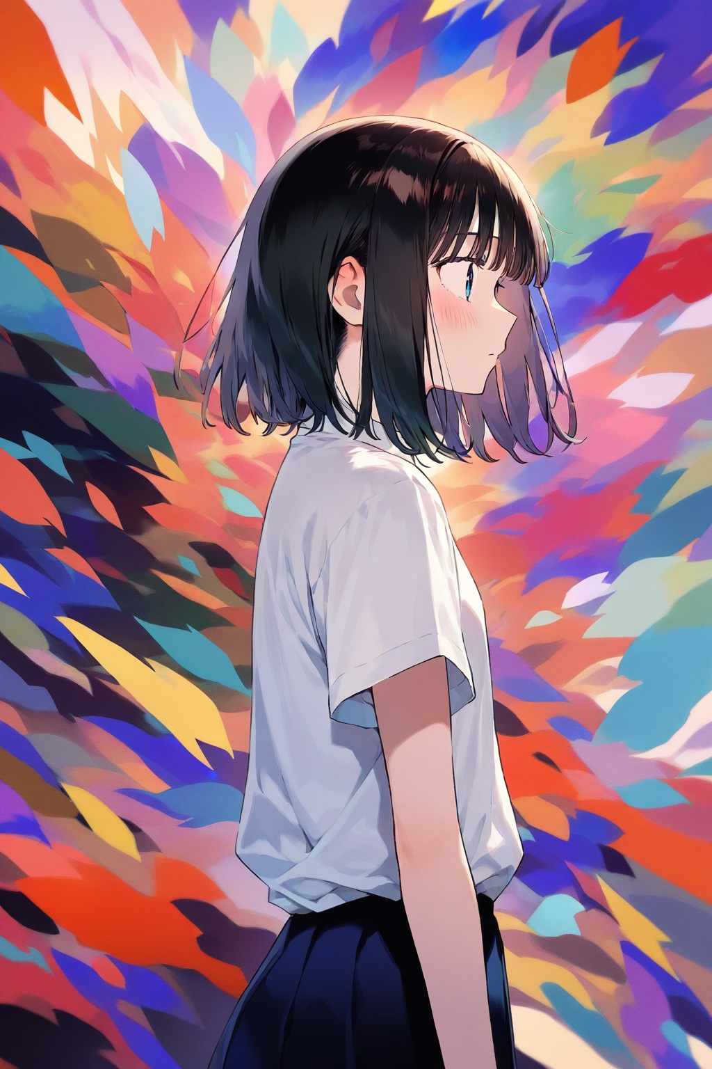 1girl,  solo,  blush on Tensor.Art