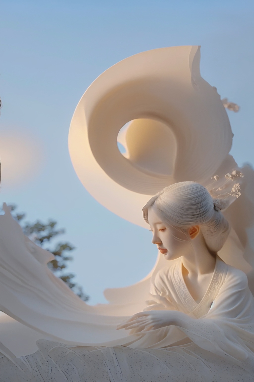 shouban,<lora:手办_v1.0:1>,1girl,cold and proud teacher,handheld textbook,under the clear sky and white sun,chinese style illustration,warm color rendering quietly captures the teaching moment of heart,central composition,looking up to showcase the authority of teachers,