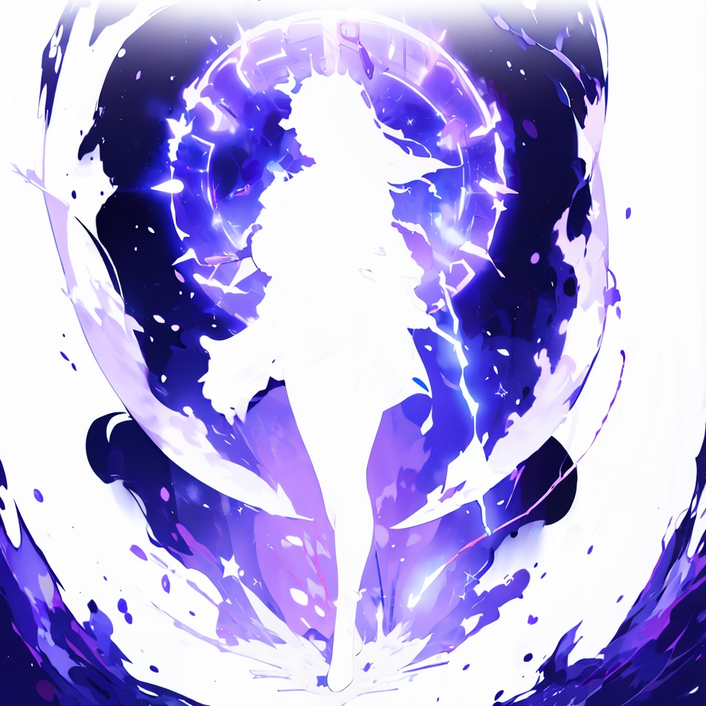 <lora:GI_Card05:1>,gicard,white background,simple background,no humans,electricity,purple theme,