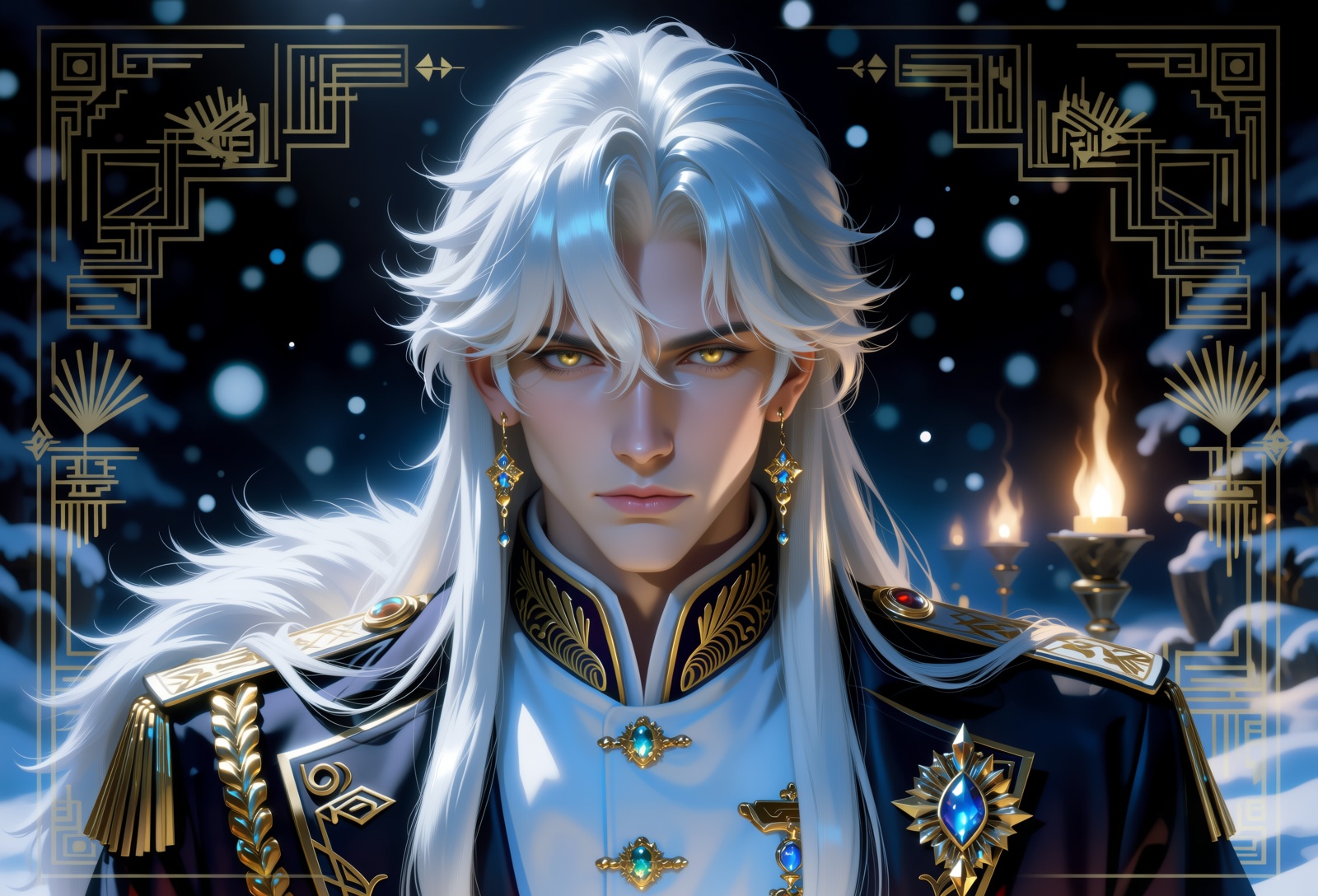 1 boy,  solo,  extremely handsome male on Tensor.Art