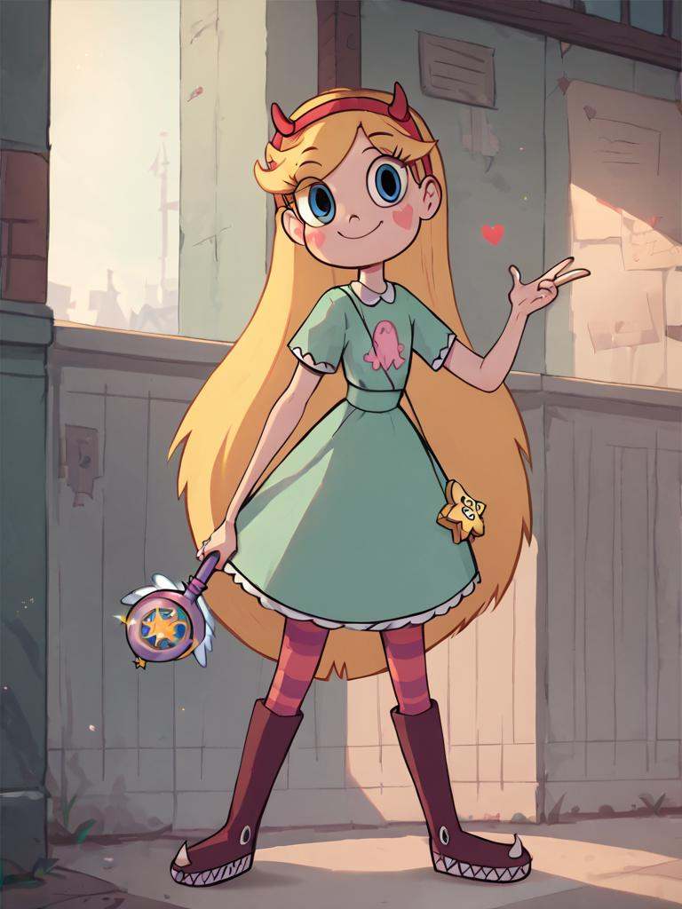 starbutterfly,  1girl,  blonde hair on Tensor.Art