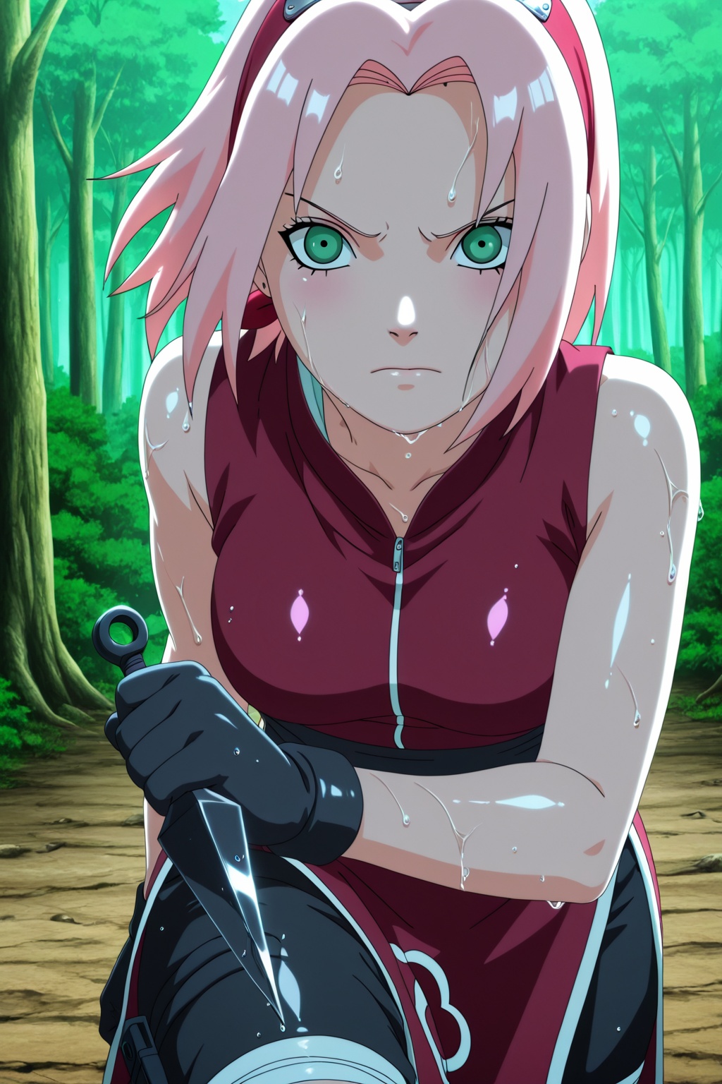 Anime screencap,  wet skin,  1girl on Tensor.Art