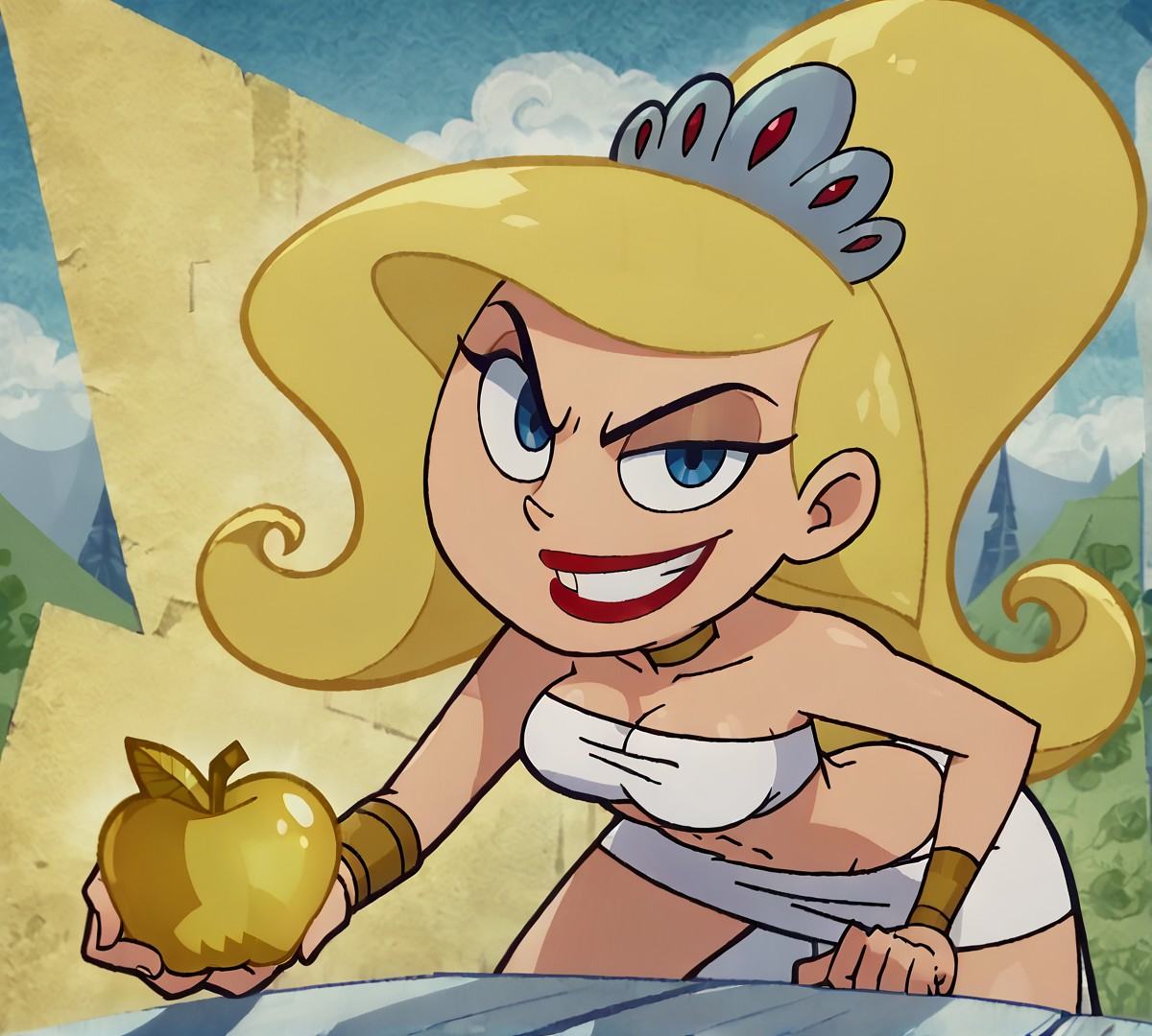 Eris,  blonde hair,  blue eyes on Tensor.Art