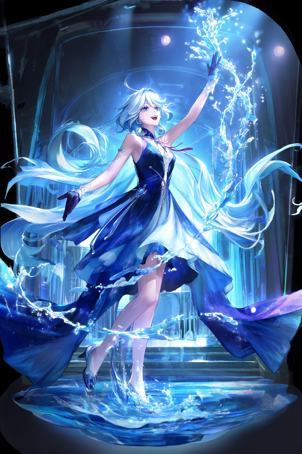 @Path to Nowhere,  detailed polished anime game illustration,  delicate clean lineart combined with soft painterly shading...